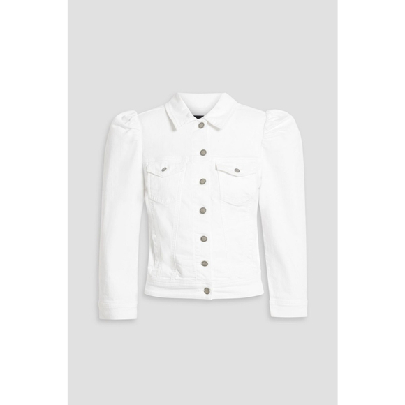 RETROFÊTE Jackets & Blazers - Women's RETROFÊTE $320 MSRP White Ada Puff Sleeve Jean Jacket XS